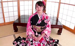 Flawless blowjob in her kimono du  More at Slurpjpcom